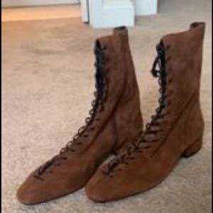 Brown lace up Vagabond boots.